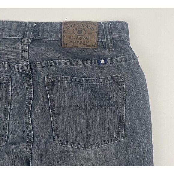 LUCKY BRAND Boys COOPER SLIM Gray/Blue Denim Jeans Raw Wash Size 16 Cotton Poly - Picture 9 of 9